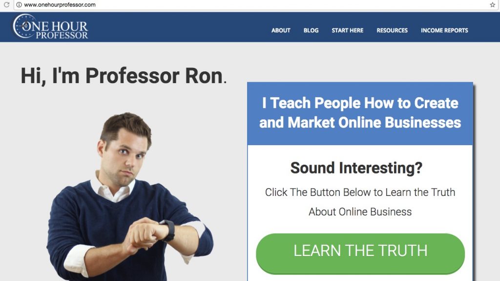 one hour professor blog income report